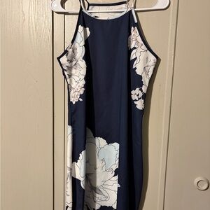 SHEIN Navy and White Floral Mini Dress
